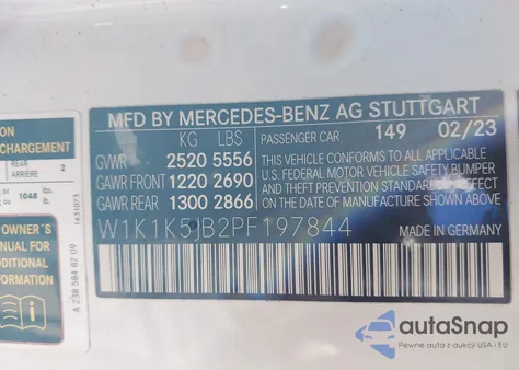 2023 Mercedes-Benz E 450 из США, поврежденный, VIN W1K1K5JB2PF197844